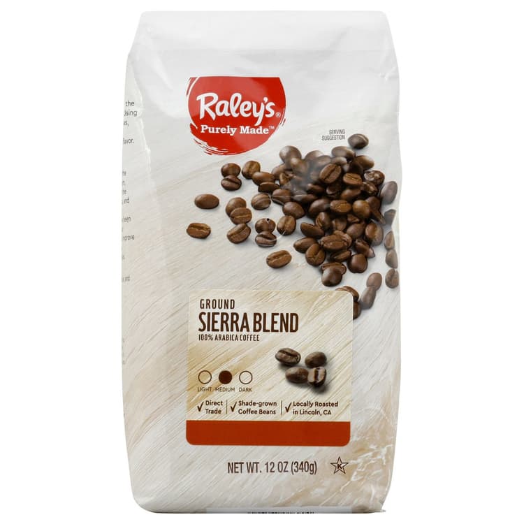 Raley'S Purely Made Sierra Blend 100% Arabica Medium Roast Ground Coffee