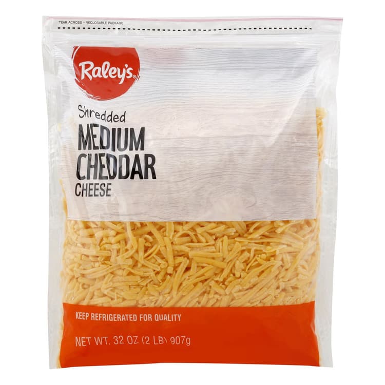 Raley'S Cheese, Medium Cheddar, Shredded