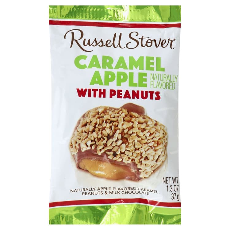 Russell Stover Candy, Caramel Apple, With Peanuts