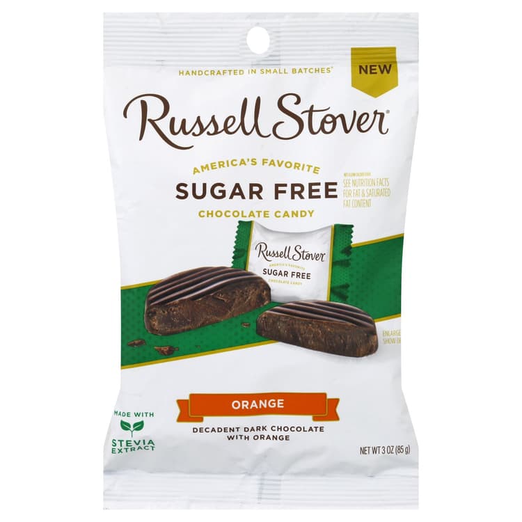 Russell Stover Sugar Free Dark Chocolate, Orange