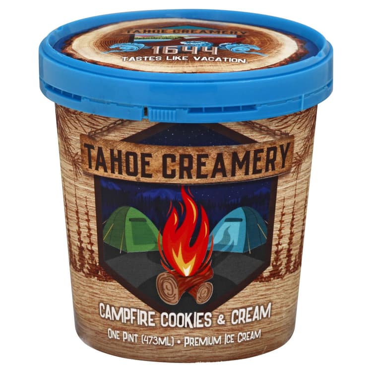 Tahoe Creamery Ice Cream, Campfire Cookies & Cream