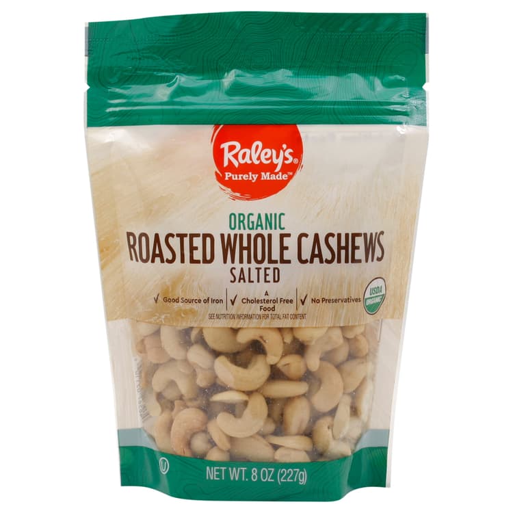 Raley'S Purely Made Organic Salted Roasted Cashews