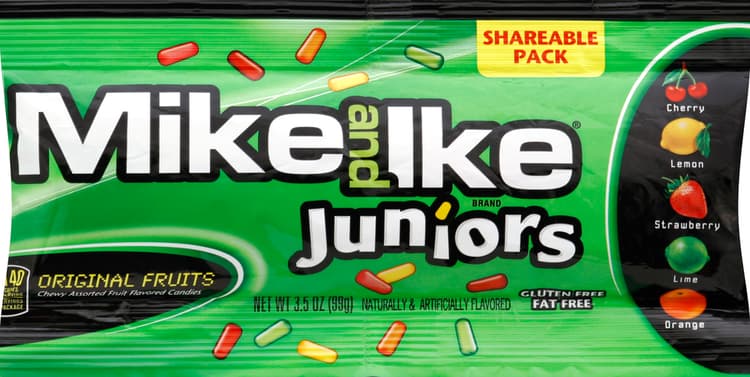 Mike And Ike Juniors Candies, Chewy Assorted Fruit Flavored, Original Fruits, Shareable