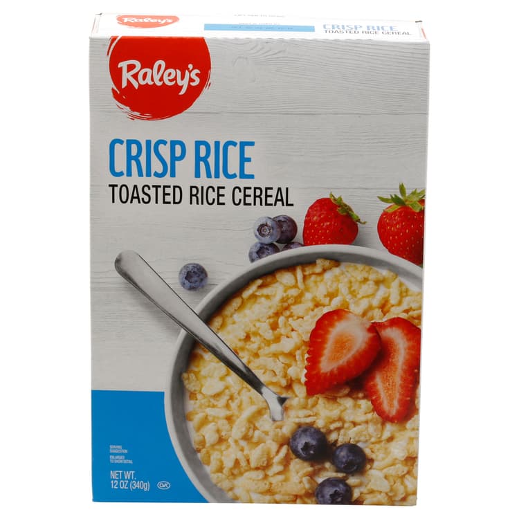 Raley'S Rice Cereal, Crisp Rice, Toasted