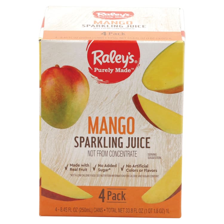 Raley'S Purely Made Sparkling Juice, Mango