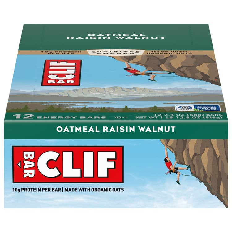Clif Bar Oatmeal Raisin Walnut Energy Bars 12 