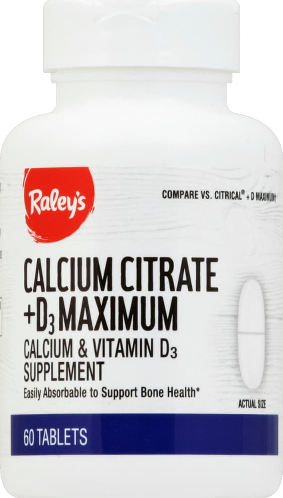 Raley'S Calcium Citrate + D3 Maximum