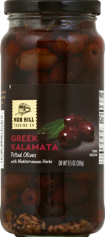 Nob Hill Trading Co. Greek Kalamata Pitted Olives With Mediterranean Herbs