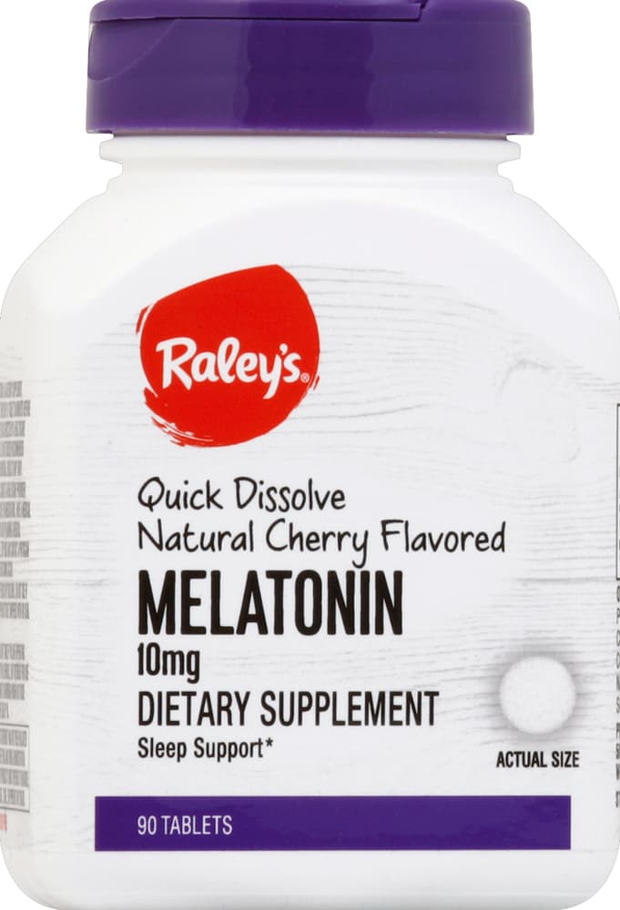 Raley'S Melatonin, Quick Dissolved, Tablets, Natural Cherry Flavored
