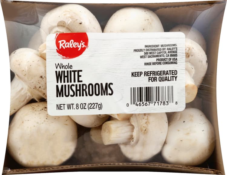 Raley'S Whole White Mushrooms