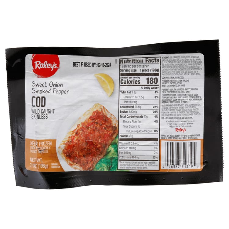 Raley'S Sweet Onion Smoked Pepper Cod