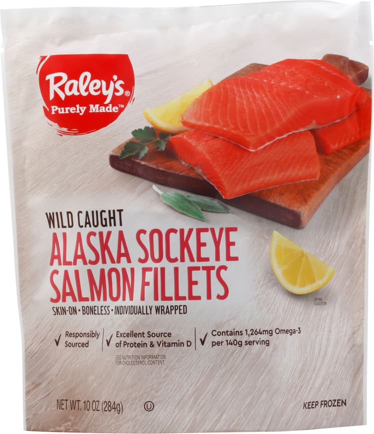 Raley'S Purely Made Wild Caught Alaska Sockeye Salmon Fillets