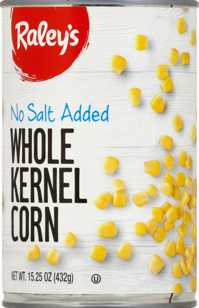 Raley'S No Salt Added Whole Kernel Corn