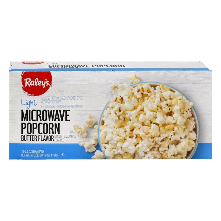 Raley'S Butter Flavor Microwave Popcorn, Light