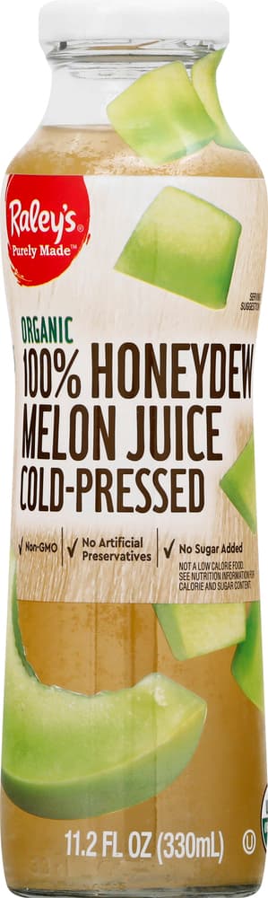 Raley'S Purely Made Organic Cold-Pressed 100% Honeydew Melon Juice