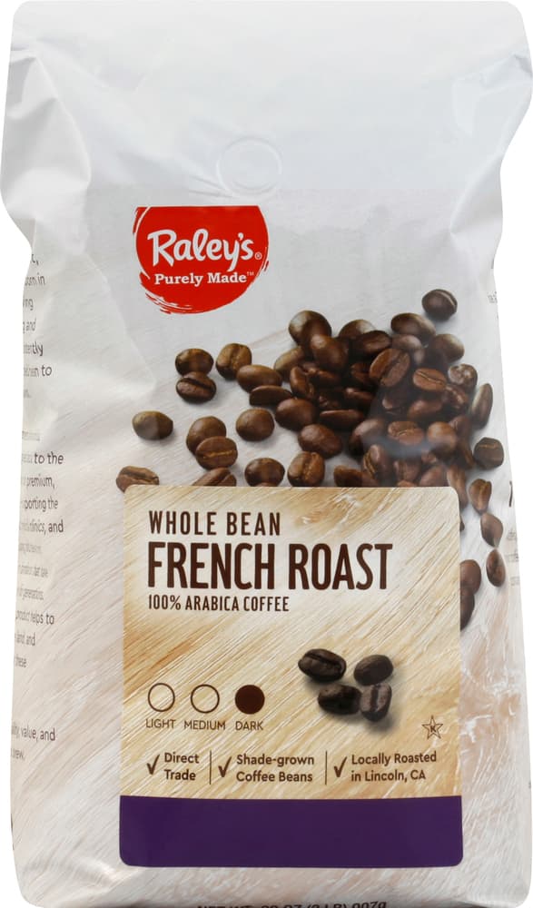 Raley'S Purely Made French 100% Arabica Dark Roast Whole Bean Coffee
