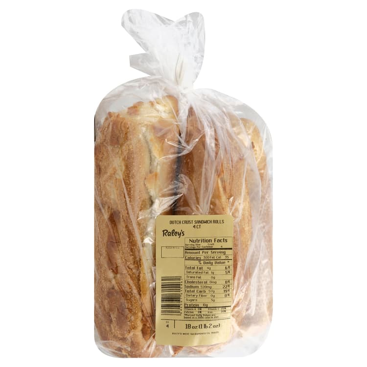 Raley'S Dutch Crust Sandwich Rolls