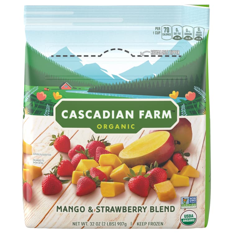 Cascadian Farm Mango & Strawberry Blend, Organic