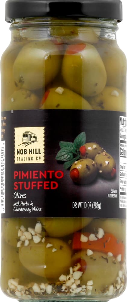 Nob Hill Trading Co Pimiento Stuffed Olives With Herbs & Chardonnay Wine