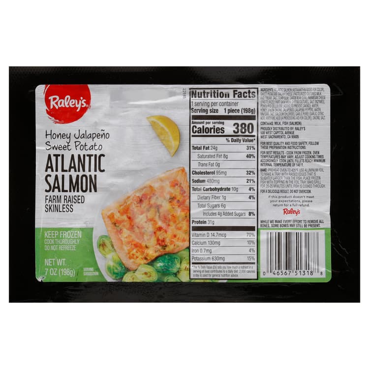 Raley'S Honey Jalapeno Sweet Potato Atlantic Salmon