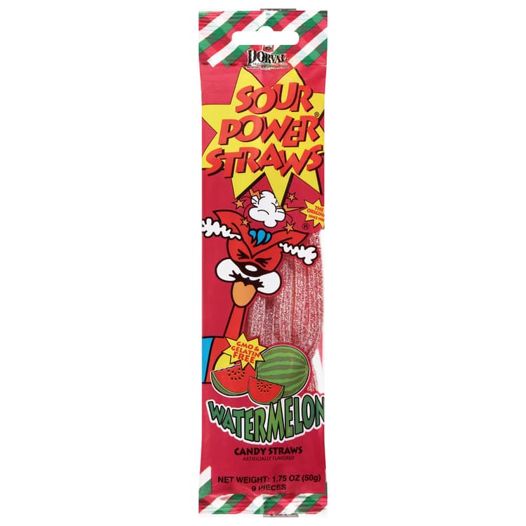 Dorval Sour Power Straws, Watermelon