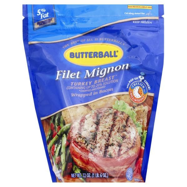 Butterball Turkey Breast, Filet Mignon, Wrapped In Bacon