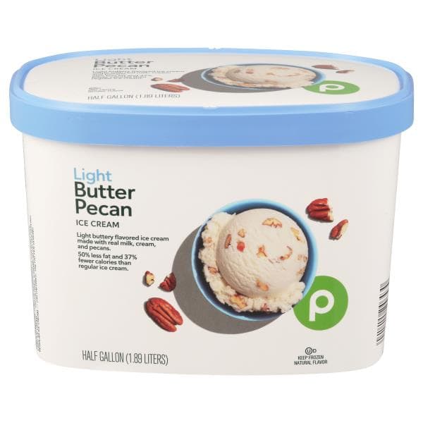 Publix Premium Ice Cream, Light, Butter Pecan