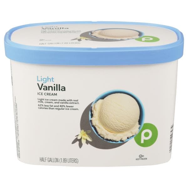 Publix Premium Ice Cream, Vanilla, Light