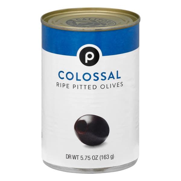 Publix Olives, Colossal, Ripe Pitted