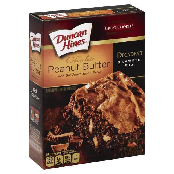 Duncan Hines Decadent Brownie Mix, Chocolate Peanut Butter