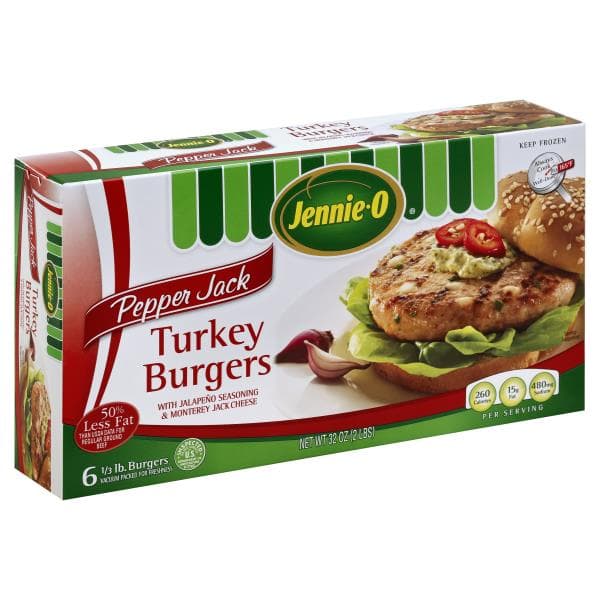 Jennie-O Turkey Burgers, Pepper Jack