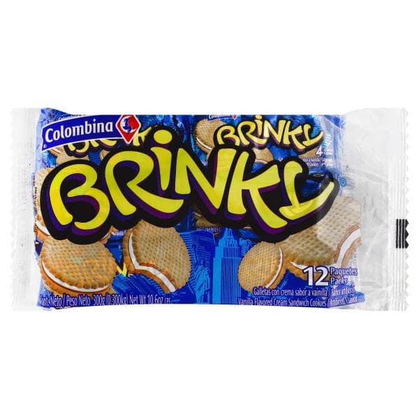 Colombina Brinky Cookies, Sandwich, Vanilla Flavored Cream