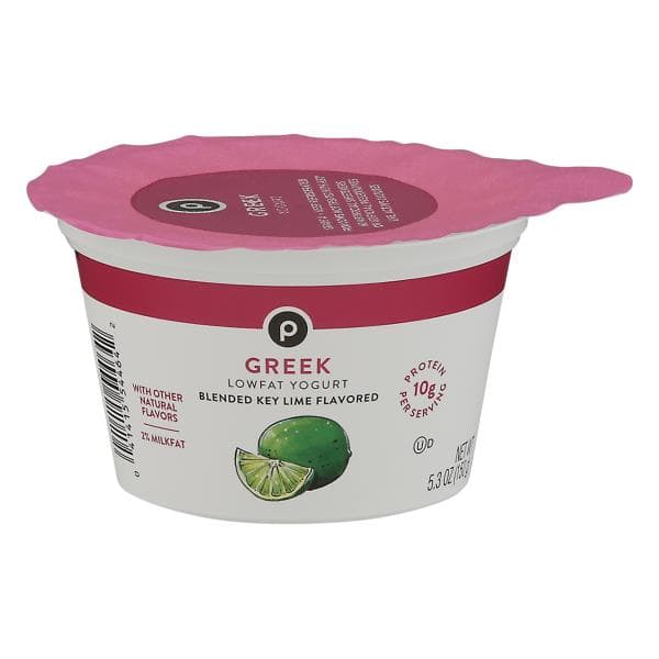 Publix Premium Yogurt, Authentic Greek, Lowfat, Blended, Key Lime Flavored