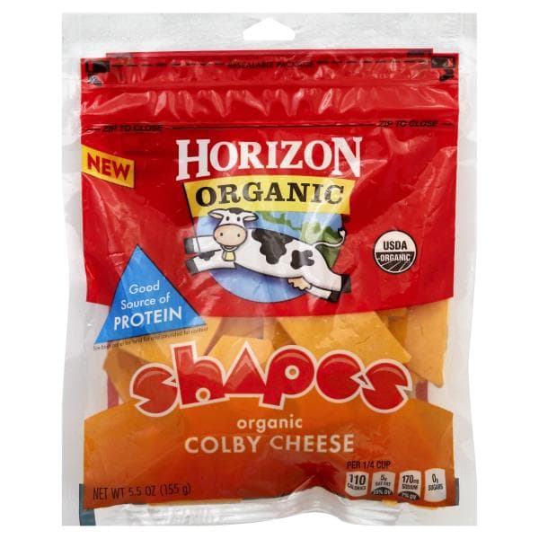 Horizon Organic Cheese, Organic, Shapes, Colby