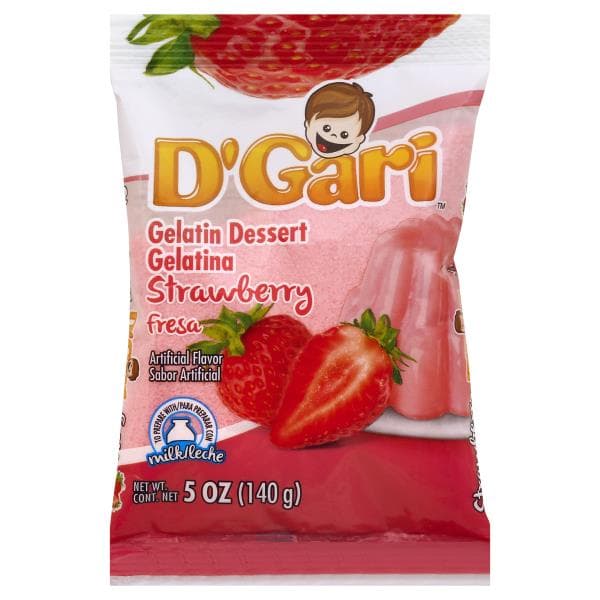 D Gari Gelatin Dessert, Strawberry