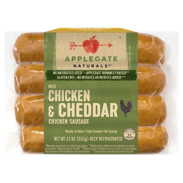 Applegate Naturals Chicken Sausage, Chicken & Cheddar, Mild