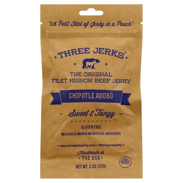 Three Jerks Beef Jerky, Chipotle Adobo