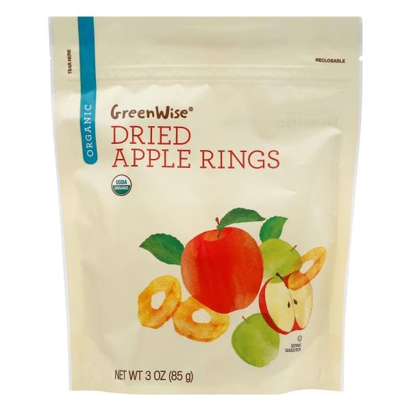 Greenwise Apple Rings, Organic, Dried