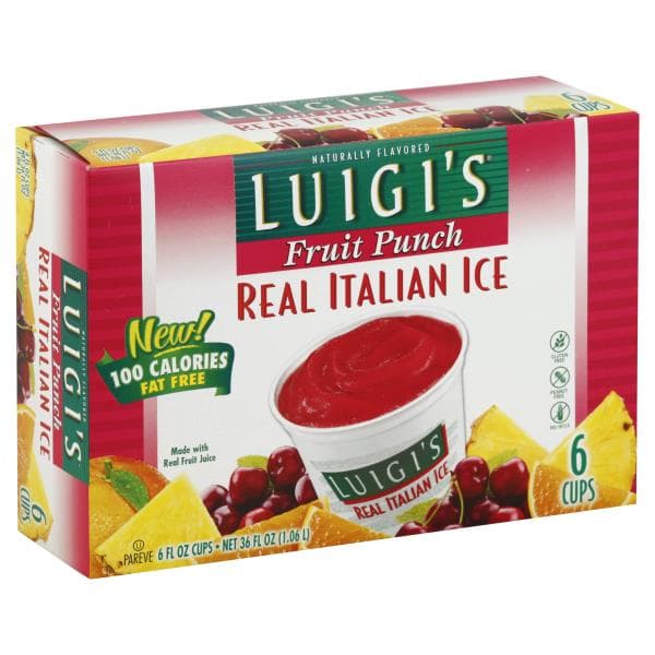 Luigi'S Italian Ice, Real, Fruit Punch