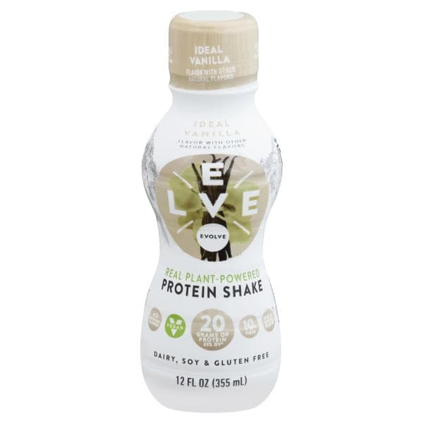 Evolve Protein Shake, Real Plant-Powdered, Ideal Vanilla