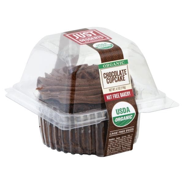 Just Desserts Cupcake, Organic, Chocolate