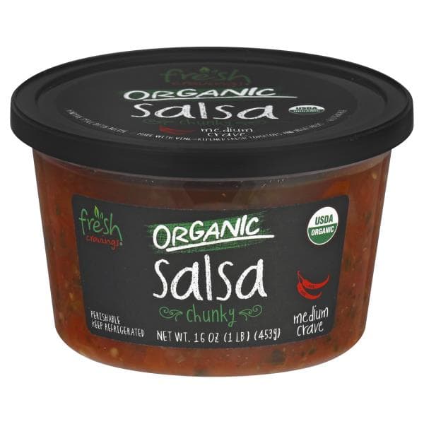 Fresh Cravings Salsa, Organic, Chunky, Medium Crave