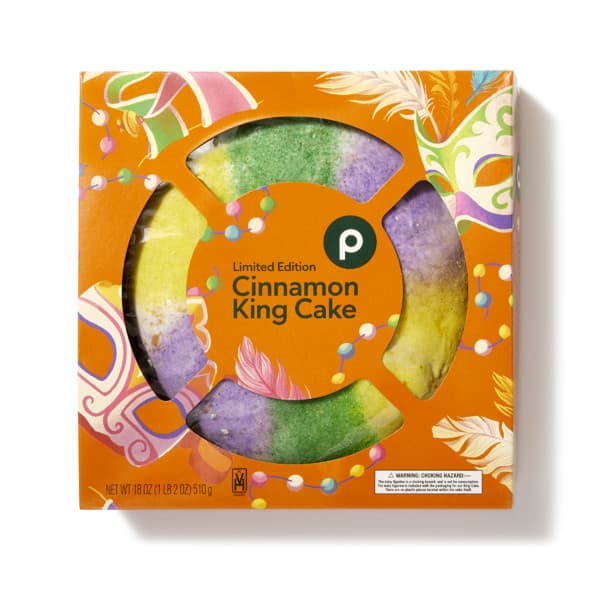 Alessi Bakeries King Cake, Mardi Gras, Cinnamon