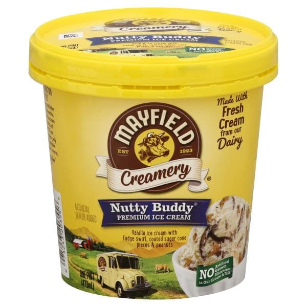Mayfield Ice Cream, Premium, Nutty Buddy