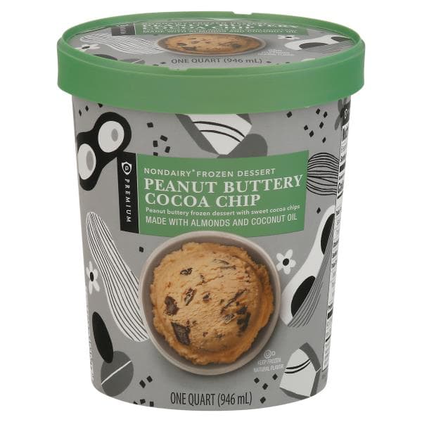 Publix Premium  Dessert, Non-Dairy, Peanut Buttery Cocoa Chip