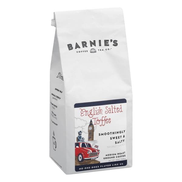 Barnie'S Coffee &Tea Coffee, Ground, Medium Roast, English Salted Toffee