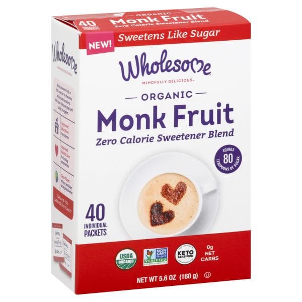 Wholesome Sweetener Blend, Zero Calorie, Organic, Monk Fruit