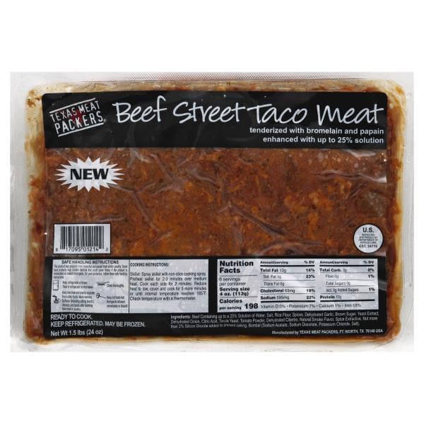 Texas Meat Packers Beef Skirt Steak Street Taco Meat