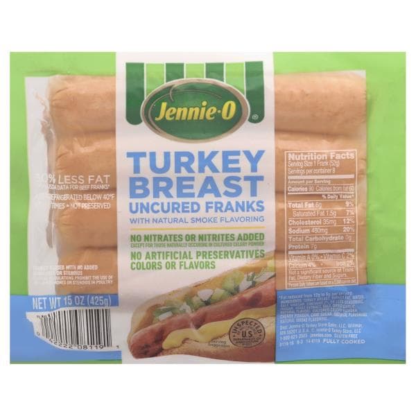 Jennie-O Franks, Uncured, Turkey Breast
