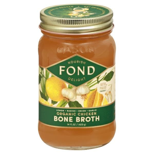 Fond Bone Broth, Organic Chicken, Spring Clean